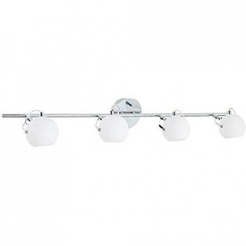 Spot mural LED ida 93cm blanc avec 4 têtes de 1W