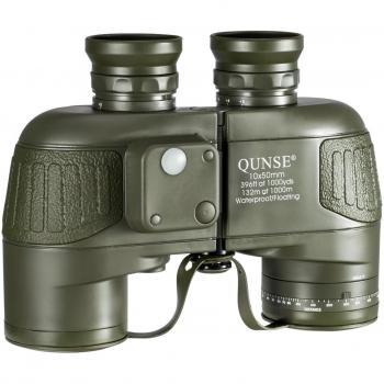 Jumelles QUNSE 10x50 Anti-buée avec Sangle de Harnais (Vert foncé)
