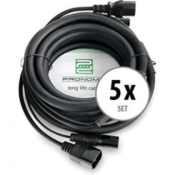 Pronomic Stage IECD‑5 – Kit de 5 câbles hybrides C/DMX