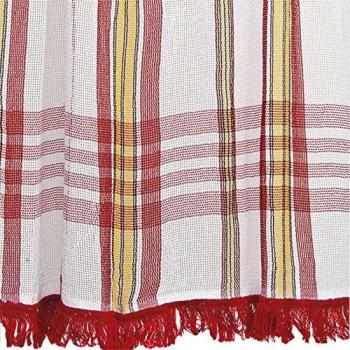 Tenda di Stile Marsigliese Rosso 225x140 cm in Tessuto