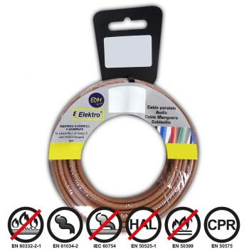 Carrete Eléctrico Flexible Edm - 4mm Marrón - 25mts Libre de Halógenos - Alta Calidad