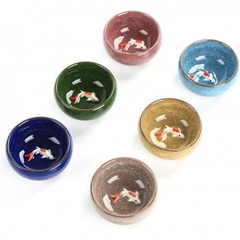Crackle Glaze Travel Tea Bowl Set