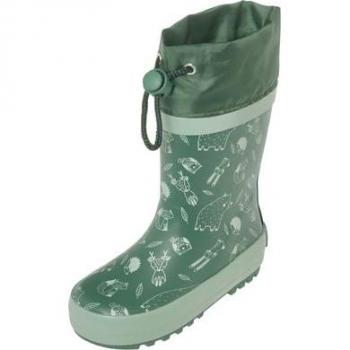Botas de agua 'Waldtiere' verde oscuro/blanco