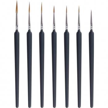 Miniature Painting Brush Set - 3/7pcs Wolf Hair Detail Brushes