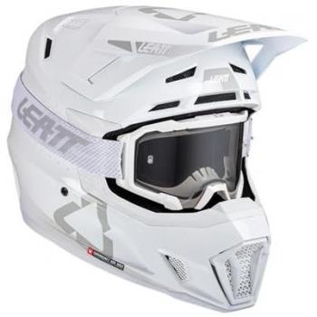 Leatt 7.5 Casco de motocross con gafas - Blanco (S)