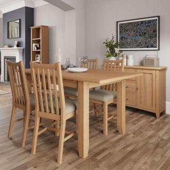 Kenmore Dakota 160cm Oak Butterfly Extending Dining Table