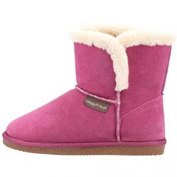 Hush Puppies 'Ashleigh' Suede and Faux Fur Bootie Slippers