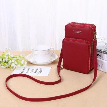 Bolso de hombro para celular y tarjetas de mujer