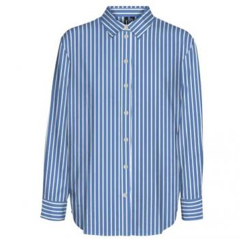 Vero Moda Camicia A Maniche Lunghe Linn Marina / Stripes Olga XL
