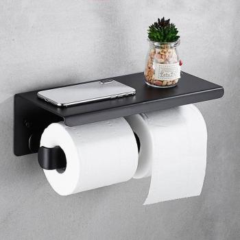 Wall-Mounted Double Roll Toilet Paper Storage