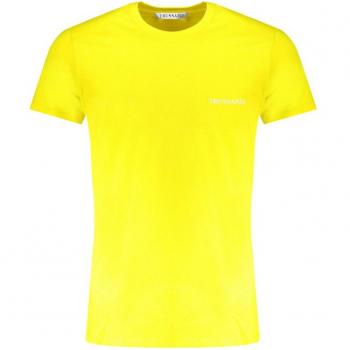 Trussardi Yellow Cotton T-Shirt - S, Printed Design, Male