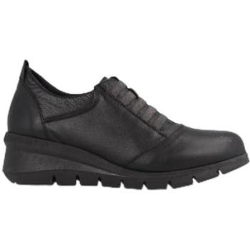 ZAPATILLAS MARILA DE PIEL CON PLANTILLA ACOCHADA NEGRO