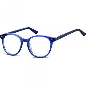 Óculos de Grau Masculino Oval Aro Cheio Plástico Azuis - Luz Anti Azul - SmartBuy Collection