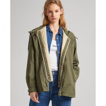 Chaleco Desmontable Parka Mujer Verde Pepe Jeans