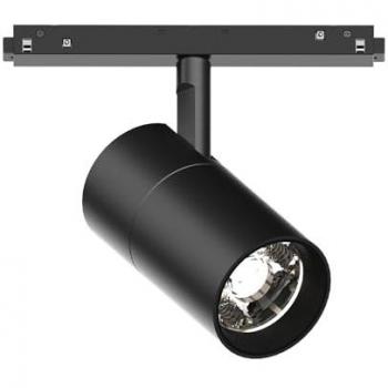 Faretto Binario Singolo Ego Alluminio Nero 1 Luce 26W 3000K Luce Calda 1-10V