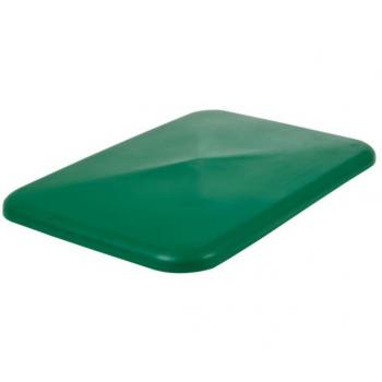 Couvercle pour bac rectangulaire, plastique, 340 l, vert