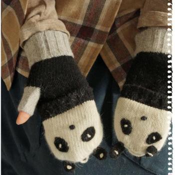 Luvas Winter Kawaii: Medio Dedo y Llamas