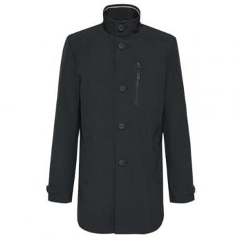 S.Oliver BLACK LABEL Marine‑Regular Fit Wasserresistenter Langmantel mit Stehkragen (Größe 50)