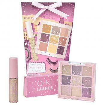 False Eyelashes + 1g Lash Glue + Eyeshadow Palette + 6.5ml Shimmer Eyeshadow 9 x 1g