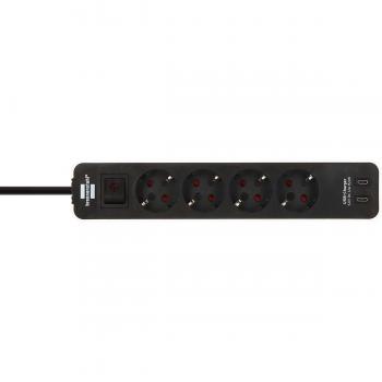 Multipresa Ecolor 4 porte con interruttore e 2 porte USB
