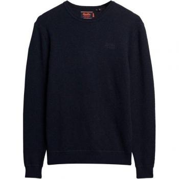 Superdry Corte Ajustado Hombre Essential Marino 3XL Jersey de Lana