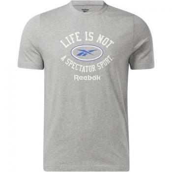 Camiseta de Manga Corta Reebok para hombre en color gris