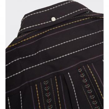 Camicia Nera Kent Ricamata