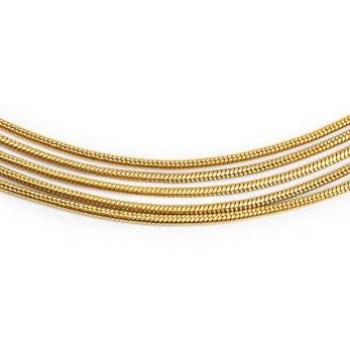 Pulsera Cleopatra de acero con acabado en baño de oro
