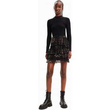 Desigual Vestido Corto con Pliegues