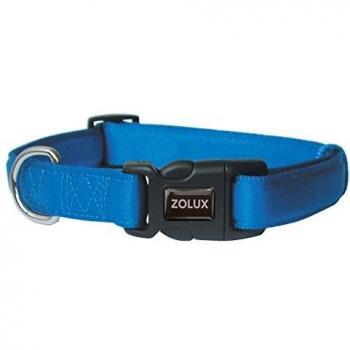 Collier Nylon Confort 20mm Bleu pour Chien 36-52cm