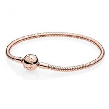 Pandora Moments Schlangen-Gliederarmband (Roségold) – 580728, 23 cm