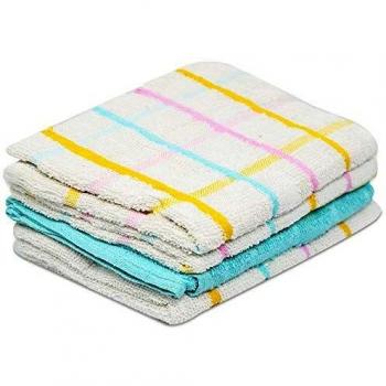 Wonderdry Soft Monocheck Black/White Jumbo Thick Kitchen Dish Cleaning Drying Cloth Pack of 4