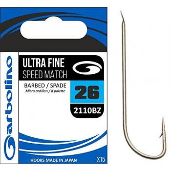 Hameçon Garbolino Ultra Fine Speed 2110BZ – Modèle Bronze (15 mm, N°26)