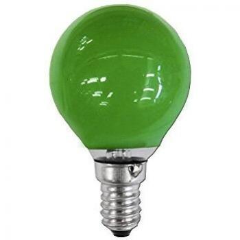 Bombilla Esférica 230V 25W E14 Verde