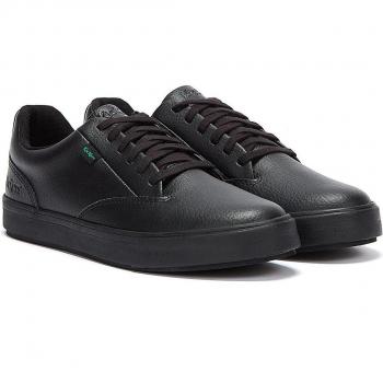 Kickers Tovni Tumble Zapatos de Cuero para Hombre en Negro