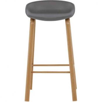 Sys Barhocker mit Gasdruckfeder in schwarzem PU Kunstleder (2er Set)