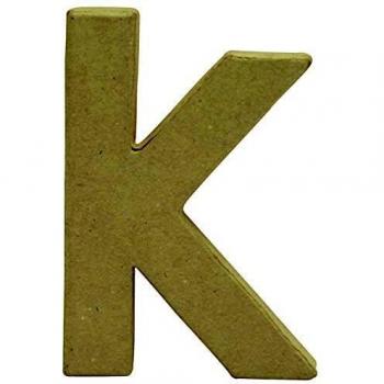 Lettera 3D k in cartapesta