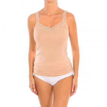 Blusa de renda femenina Kisses & Love – Talla M, tono castanho
