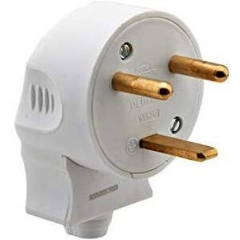 Connettore Maschio 2p+t 20 A Laterale, Colore: Bianco DEBFLEX