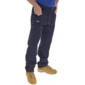 B-Click Workwear Action Work Trousers Navy 30T