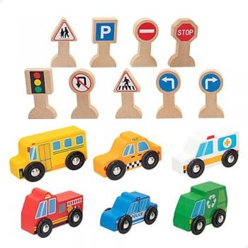 Juegos Infantiles Woomax – Color Baby: 6 Carros y 9 Señales de Tráfico