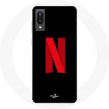 Samsung Galaxy A02 Case - Netflix Logo Red Black