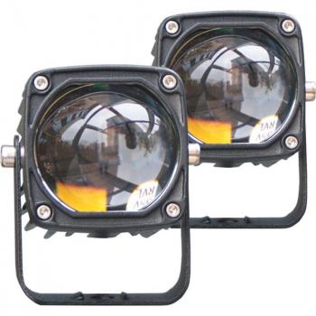 Superhelle 2-in-1 LED-Nebelprojektorlampe für Motorrad, ATV, Auto und SUV - 2,2 Zoll, Weiß und Bernstein, 12/24 V