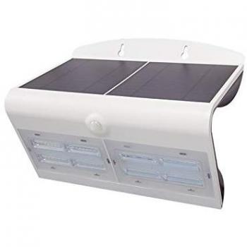 Aplique solar de pared blanco con sensor 3.2W 400LM 3000K luz amarilla