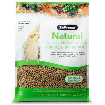 ZuPreem - Nourriture pour Oiseaux Natural | Nourriture pour Nymphes et Agapornis - 1,13 kg