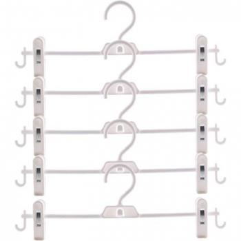 5pcs Adjustable Clip Hanger Rack for Pants and Skirts