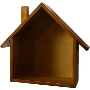 Unfinished Wood Wall Shelf in House Design