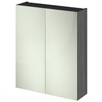 Fusion Anthracite Woodgrain Bathroom Mirror Cabinet
