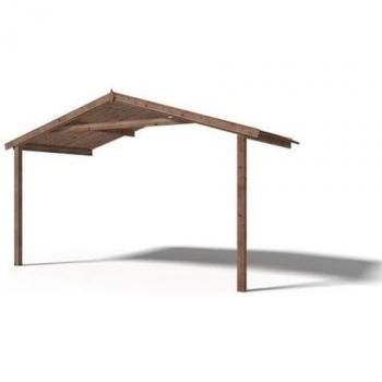 Altanka Tettoia Terazzo Legno 4x2m Colore Marrone DOM78