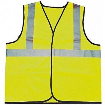 Gilet de sécurité haute visibilité jaune en pur polyester taille XL